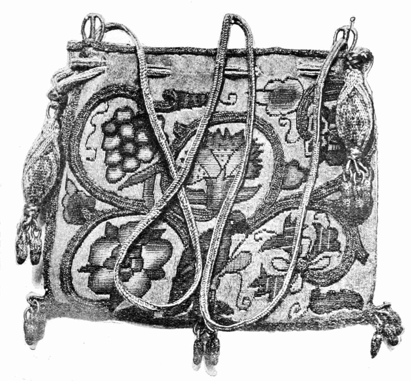 Een gedessineerde antieke damestas